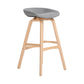 Scandinavian Footrest Milk Tea Shop Stool Matte Finish Plastic Barstool Grey 1 Piece Bar Stool(30"H) Clearhalo 'Bar Furniture' 'Bar Stools' 'bar_stools' 'furn' 'furn_bar_stools' 'Furniture' 'furniture_bar_stools' 'Kitchen & Dining Furniture' 4862550