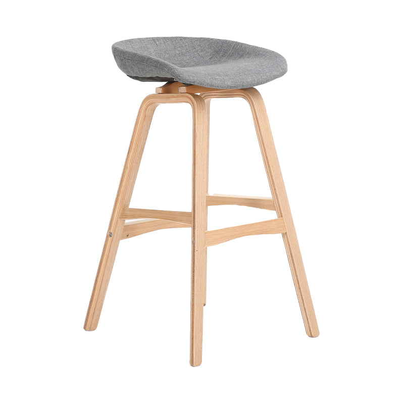 Scandinavian Footrest Milk Tea Shop Stool Matte Finish Plastic Barstool Grey 1 Piece Bar Stool(30"H) Clearhalo 'Bar Furniture' 'Bar Stools' 'bar_stools' 'furn' 'furn_bar_stools' 'Furniture' 'furniture_bar_stools' 'Kitchen & Dining Furniture' 4862550