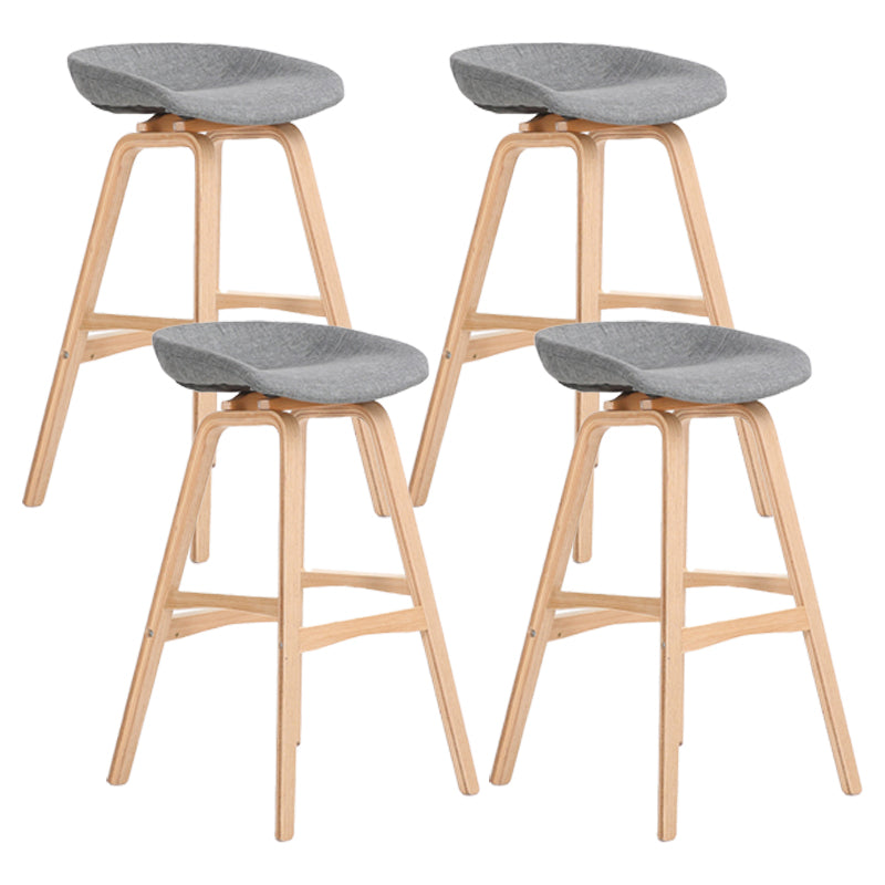 Scandinavian Footrest Milk Tea Shop Stool Matte Finish Plastic Barstool Grey 4 Piece Set Bar Stool(30"H) Clearhalo 'Bar Furniture' 'Bar Stools' 'bar_stools' 'furn' 'furn_bar_stools' 'Furniture' 'furniture_bar_stools' 'Kitchen & Dining Furniture' 4862552