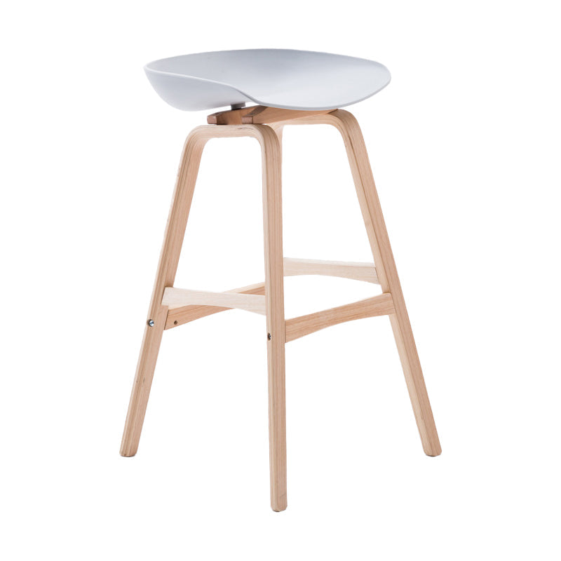 Scandinavian Footrest Milk Tea Shop Stool Matte Finish Plastic Barstool Light Gray 1 Piece Bar Stool(30"H) Clearhalo 'Bar Furniture' 'Bar Stools' 'bar_stools' 'furn' 'furn_bar_stools' 'Furniture' 'furniture_bar_stools' 'Kitchen & Dining Furniture' 4862553