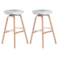Scandinavian Footrest Milk Tea Shop Stool Matte Finish Plastic Barstool Light Gray 2 Piece Set Bar Stool(30"H) Clearhalo 'Bar Furniture' 'Bar Stools' 'bar_stools' 'furn' 'furn_bar_stools' 'Furniture' 'furniture_bar_stools' 'Kitchen & Dining Furniture' 4862554