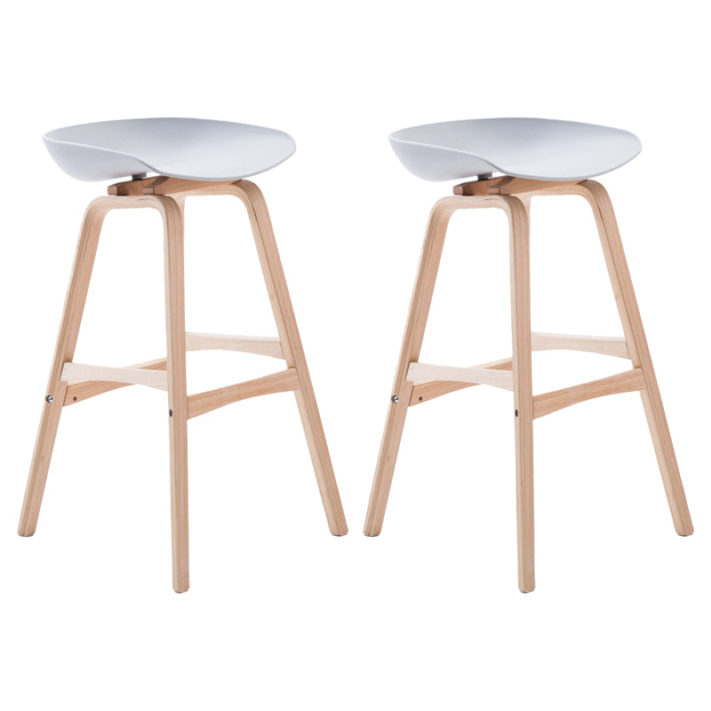 Scandinavian Footrest Milk Tea Shop Stool Matte Finish Plastic Barstool Light Gray 2 Piece Set Bar Stool(30"H) Clearhalo 'Bar Furniture' 'Bar Stools' 'bar_stools' 'furn' 'furn_bar_stools' 'Furniture' 'furniture_bar_stools' 'Kitchen & Dining Furniture' 4862554