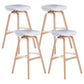 Scandinavian Footrest Milk Tea Shop Stool Matte Finish Plastic Barstool Light Gray 4 Piece Set Bar Stool(30"H) Clearhalo 'Bar Furniture' 'Bar Stools' 'bar_stools' 'furn' 'furn_bar_stools' 'Furniture' 'furniture_bar_stools' 'Kitchen & Dining Furniture' 4862555