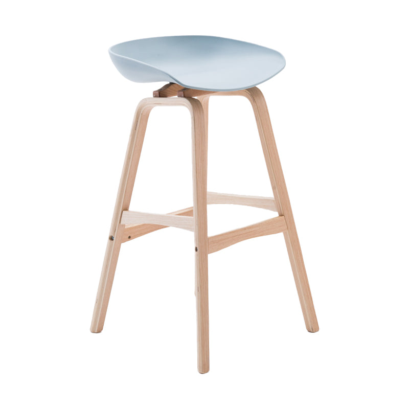 Scandinavian Footrest Milk Tea Shop Stool Matte Finish Plastic Barstool Pewter 1 Piece Bar Stool(30"H) Clearhalo 'Bar Furniture' 'Bar Stools' 'bar_stools' 'furn' 'furn_bar_stools' 'Furniture' 'furniture_bar_stools' 'Kitchen & Dining Furniture' 4862556