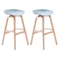 Scandinavian Footrest Milk Tea Shop Stool Matte Finish Plastic Barstool Pewter 2 Piece Set Bar Stool(30"H) Clearhalo 'Bar Furniture' 'Bar Stools' 'bar_stools' 'furn' 'furn_bar_stools' 'Furniture' 'furniture_bar_stools' 'Kitchen & Dining Furniture' 4862557