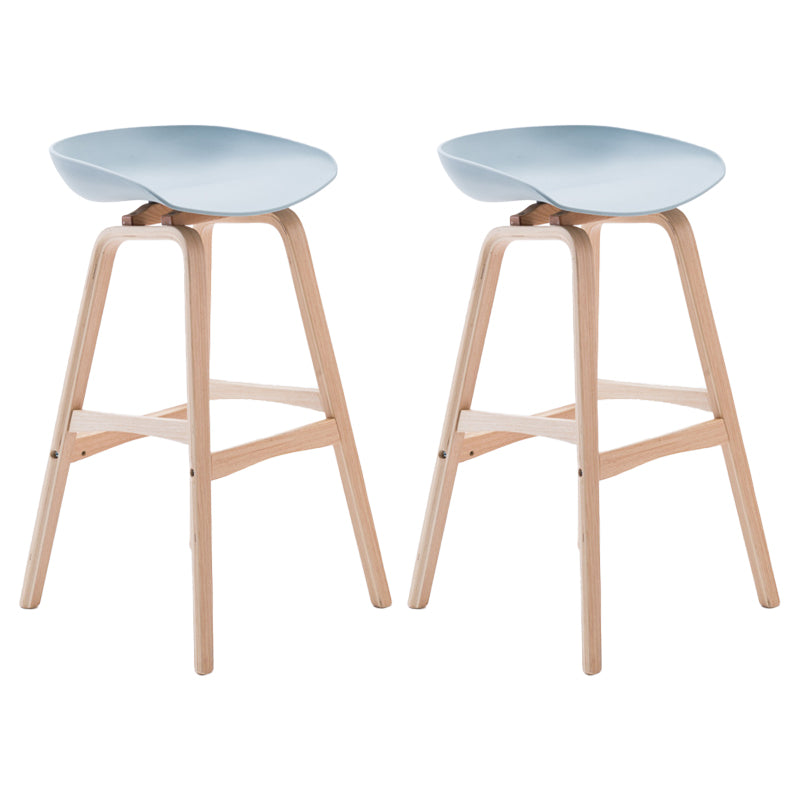 Scandinavian Footrest Milk Tea Shop Stool Matte Finish Plastic Barstool Pewter 2 Piece Set Bar Stool(30"H) Clearhalo 'Bar Furniture' 'Bar Stools' 'bar_stools' 'furn' 'furn_bar_stools' 'Furniture' 'furniture_bar_stools' 'Kitchen & Dining Furniture' 4862557