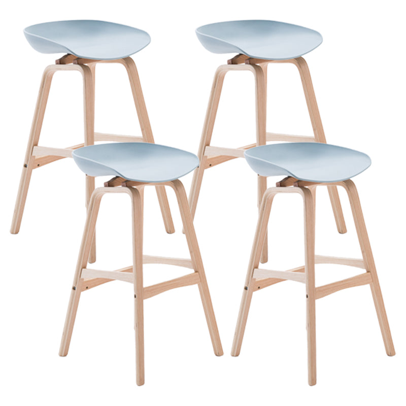 Scandinavian Footrest Milk Tea Shop Stool Matte Finish Plastic Barstool Pewter 4 Piece Set Bar Stool(30"H) Clearhalo 'Bar Furniture' 'Bar Stools' 'bar_stools' 'furn' 'furn_bar_stools' 'Furniture' 'furniture_bar_stools' 'Kitchen & Dining Furniture' 4862558