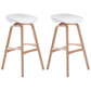 Scandinavian Footrest Milk Tea Shop Stool Matte Finish Plastic Barstool White 2 Piece Set Bar Stool(30"H) Clearhalo 'Bar Furniture' 'Bar Stools' 'bar_stools' 'furn' 'furn_bar_stools' 'Furniture' 'furniture_bar_stools' 'Kitchen & Dining Furniture' 4862560