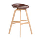 Scandinavian Footrest Milk Tea Shop Stool Matte Finish Plastic Barstool Brown 1 Piece Bar Stool(30"H) Clearhalo 'Bar Furniture' 'Bar Stools' 'bar_stools' 'furn' 'furn_bar_stools' 'Furniture' 'furniture_bar_stools' 'Kitchen & Dining Furniture' 4862568
