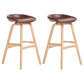 Scandinavian Footrest Milk Tea Shop Stool Matte Finish Plastic Barstool Brown 2 Piece Set Bar Stool(30"H) Clearhalo 'Bar Furniture' 'Bar Stools' 'bar_stools' 'furn' 'furn_bar_stools' 'Furniture' 'furniture_bar_stools' 'Kitchen & Dining Furniture' 4862569