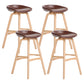 Scandinavian Footrest Milk Tea Shop Stool Matte Finish Plastic Barstool Brown 4 Piece Set Bar Stool(30"H) Clearhalo 'Bar Furniture' 'Bar Stools' 'bar_stools' 'furn' 'furn_bar_stools' 'Furniture' 'furniture_bar_stools' 'Kitchen & Dining Furniture' 4862570
