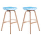 Scandinavian Footrest Milk Tea Shop Stool Matte Finish Plastic Barstool Sky Blue 2 Piece Set Bar Stool(30"H) Clearhalo 'Bar Furniture' 'Bar Stools' 'bar_stools' 'furn' 'furn_bar_stools' 'Furniture' 'furniture_bar_stools' 'Kitchen & Dining Furniture' 4862572