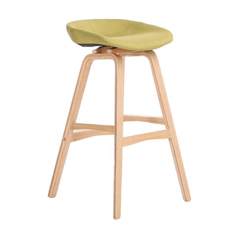 Scandinavian Footrest Milk Tea Shop Stool Matte Finish Plastic Barstool Green 1 Piece Bar Stool(30"H) Clearhalo 'Bar Furniture' 'Bar Stools' 'bar_stools' 'furn' 'furn_bar_stools' 'Furniture' 'furniture_bar_stools' 'Kitchen & Dining Furniture' 4862574