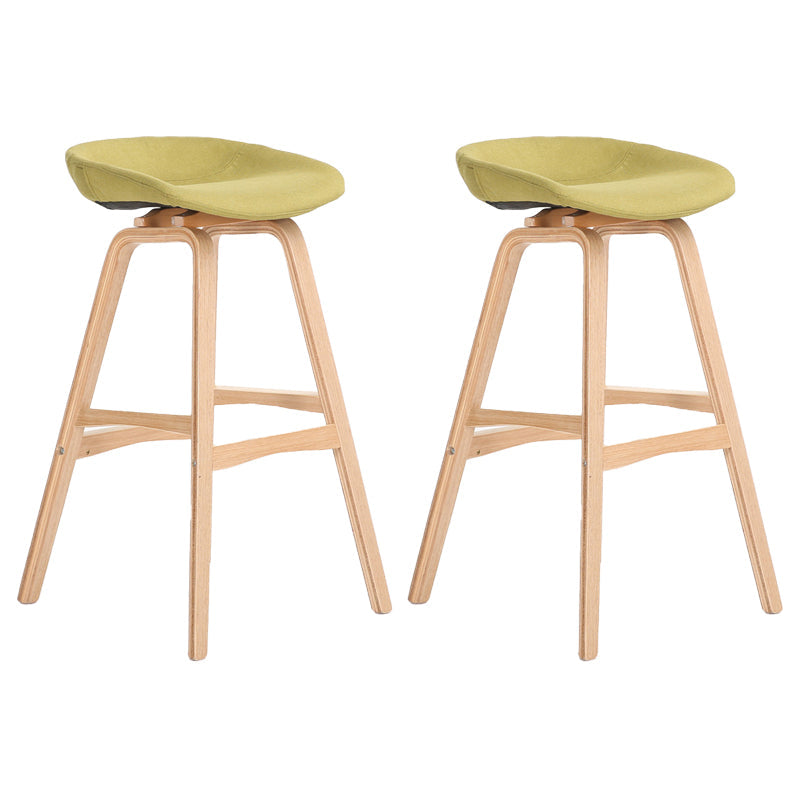 Scandinavian Footrest Milk Tea Shop Stool Matte Finish Plastic Barstool Green 2 Piece Set Bar Stool(30"H) Clearhalo 'Bar Furniture' 'Bar Stools' 'bar_stools' 'furn' 'furn_bar_stools' 'Furniture' 'furniture_bar_stools' 'Kitchen & Dining Furniture' 4862575