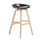 Scandinavian Footrest Milk Tea Shop Stool Matte Finish Plastic Barstool Gloss Black 1 Piece Bar Stool(30"H) Clearhalo 'Bar Furniture' 'Bar Stools' 'bar_stools' 'furn' 'furn_bar_stools' 'Furniture' 'furniture_bar_stools' 'Kitchen & Dining Furniture' 4862577