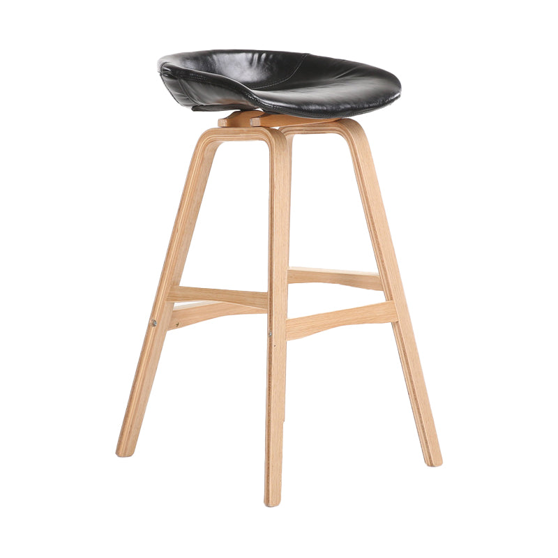 Scandinavian Footrest Milk Tea Shop Stool Matte Finish Plastic Barstool Gloss Black 1 Piece Bar Stool(30"H) Clearhalo 'Bar Furniture' 'Bar Stools' 'bar_stools' 'furn' 'furn_bar_stools' 'Furniture' 'furniture_bar_stools' 'Kitchen & Dining Furniture' 4862577