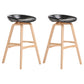 Scandinavian Footrest Milk Tea Shop Stool Matte Finish Plastic Barstool Gloss Black 2 Piece Set Bar Stool(30"H) Clearhalo 'Bar Furniture' 'Bar Stools' 'bar_stools' 'furn' 'furn_bar_stools' 'Furniture' 'furniture_bar_stools' 'Kitchen & Dining Furniture' 4862578