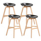 Scandinavian Footrest Milk Tea Shop Stool Matte Finish Plastic Barstool Gloss Black 4 Piece Set Bar Stool(30"H) Clearhalo 'Bar Furniture' 'Bar Stools' 'bar_stools' 'furn' 'furn_bar_stools' 'Furniture' 'furniture_bar_stools' 'Kitchen & Dining Furniture' 4862579