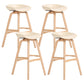 Scandinavian Footrest Milk Tea Shop Stool Matte Finish Plastic Barstool Off-White 4 Piece Set Bar Stool(30"H) Clearhalo 'Bar Furniture' 'Bar Stools' 'bar_stools' 'furn' 'furn_bar_stools' 'Furniture' 'furniture_bar_stools' 'Kitchen & Dining Furniture' 4862582