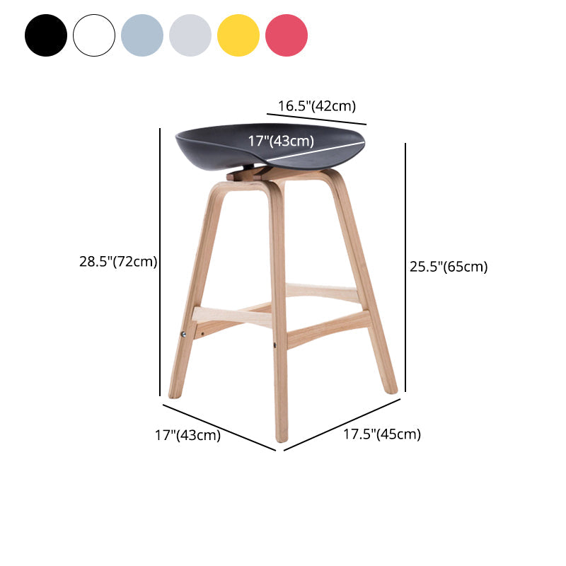 Scandinavian Footrest Milk Tea Shop Stool Matte Finish Plastic Barstool Clearhalo 'Bar Furniture' 'Bar Stools' 'bar_stools' 'furn' 'furn_bar_stools' 'Furniture' 'furniture_bar_stools' 'Kitchen & Dining Furniture' 4862583