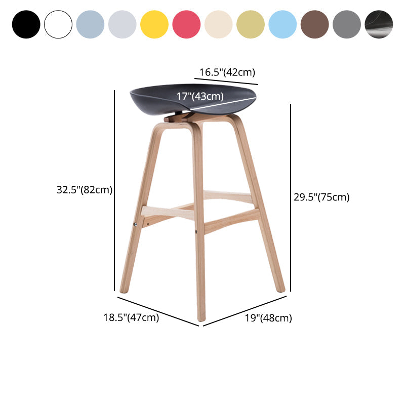 Scandinavian Footrest Milk Tea Shop Stool Matte Finish Plastic Barstool Clearhalo 'Bar Furniture' 'Bar Stools' 'bar_stools' 'furn' 'furn_bar_stools' 'Furniture' 'furniture_bar_stools' 'Kitchen & Dining Furniture' 4862584