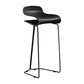 Scandinavian Restaurant Footrest Stool Matte Finish Plastic Bar Stool Black 1 Piece Short Stool(22"H) Clearhalo 'Bar Furniture' 'Bar Stools' 'bar_stools' 'furn' 'furn_bar_stools' 'Furniture' 'furniture_bar_stools' 'Kitchen & Dining Furniture' 4862586