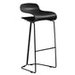 Scandinavian Restaurant Footrest Stool Matte Finish Plastic Bar Stool Black 1 Piece Bar Stool(30"H) Clearhalo 'Bar Furniture' 'Bar Stools' 'bar_stools' 'furn' 'furn_bar_stools' 'Furniture' 'furniture_bar_stools' 'Kitchen & Dining Furniture' 4862589