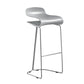 Scandinavian Restaurant Footrest Stool Matte Finish Plastic Bar Stool Grey 1 Piece Counter Stool(26"H) Clearhalo 'Bar Furniture' 'Bar Stools' 'bar_stools' 'furn' 'furn_bar_stools' 'Furniture' 'furniture_bar_stools' 'Kitchen & Dining Furniture' 4862593