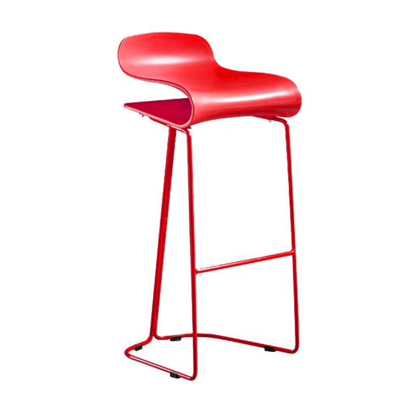 Scandinavian Restaurant Footrest Stool Matte Finish Plastic Bar Stool Clearhalo 'Bar Furniture' 'Bar Stools' 'bar_stools' 'furn' 'furn_bar_stools' 'Furniture' 'furniture_bar_stools' 'Kitchen & Dining Furniture' 4862594