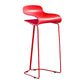 Scandinavian Restaurant Footrest Stool Matte Finish Plastic Bar Stool Red 1 Piece Short Stool(22"H) Clearhalo 'Bar Furniture' 'Bar Stools' 'bar_stools' 'furn' 'furn_bar_stools' 'Furniture' 'furniture_bar_stools' 'Kitchen & Dining Furniture' 4862603
