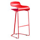 Scandinavian Restaurant Footrest Stool Matte Finish Plastic Bar Stool Red 1 Piece Bar Stool(30"H) Clearhalo 'Bar Furniture' 'Bar Stools' 'bar_stools' 'furn' 'furn_bar_stools' 'Furniture' 'furniture_bar_stools' 'Kitchen & Dining Furniture' 4862607