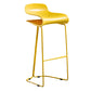 Scandinavian Restaurant Footrest Stool Matte Finish Plastic Bar Stool Yellow 1 Piece Bar Stool(30"H) Clearhalo 'Bar Furniture' 'Bar Stools' 'bar_stools' 'furn' 'furn_bar_stools' 'Furniture' 'furniture_bar_stools' 'Kitchen & Dining Furniture' 4862612