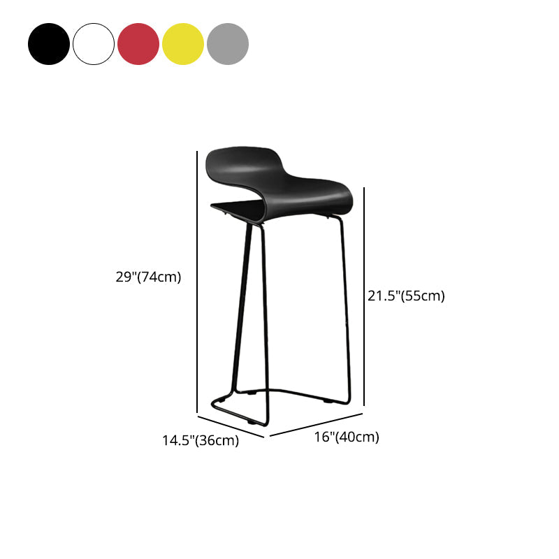 Scandinavian Restaurant Footrest Stool Matte Finish Plastic Bar Stool Clearhalo 'Bar Furniture' 'Bar Stools' 'bar_stools' 'furn' 'furn_bar_stools' 'Furniture' 'furniture_bar_stools' 'Kitchen & Dining Furniture' 4862613