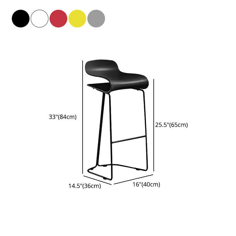 Scandinavian Restaurant Footrest Stool Matte Finish Plastic Bar Stool Clearhalo 'Bar Furniture' 'Bar Stools' 'bar_stools' 'furn' 'furn_bar_stools' 'Furniture' 'furniture_bar_stools' 'Kitchen & Dining Furniture' 4862614