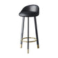 Scandinavian Living Room Low Back Stool Matte Finish Upholstered Swivel Stool Black Black Gold 1 Piece Clearhalo 'Bar Furniture' 'Bar Stools' 'bar_stools' 'furn' 'furn_bar_stools' 'Furniture' 'furniture_bar_stools' 'Kitchen & Dining Furniture' 4862670