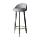 Scandinavian Living Room Low Back Stool Matte Finish Upholstered Swivel Stool Light Gray Black Gold 1 Piece Clearhalo 'Bar Furniture' 'Bar Stools' 'bar_stools' 'furn' 'furn_bar_stools' 'Furniture' 'furniture_bar_stools' 'Kitchen & Dining Furniture' 4862676