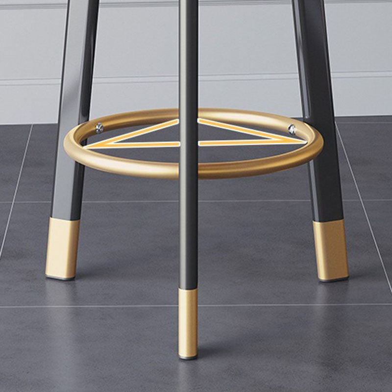 Scandinavian Living Room Low Back Stool Matte Finish Upholstered Swivel Stool Clearhalo 'Bar Furniture' 'Bar Stools' 'bar_stools' 'furn' 'furn_bar_stools' 'Furniture' 'furniture_bar_stools' 'Kitchen & Dining Furniture' 4862680