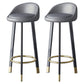 Scandinavian Living Room Low Back Stool Matte Finish Upholstered Swivel Stool Grey Black Gold 2 Piece Set Clearhalo 'Bar Furniture' 'Bar Stools' 'bar_stools' 'furn' 'furn_bar_stools' 'Furniture' 'furniture_bar_stools' 'Kitchen & Dining Furniture' 4862689
