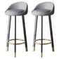 Scandinavian Living Room Low Back Stool Matte Finish Upholstered Swivel Stool Light Gray Black Gold 2 Piece Set Clearhalo 'Bar Furniture' 'Bar Stools' 'bar_stools' 'furn' 'furn_bar_stools' 'Furniture' 'furniture_bar_stools' 'Kitchen & Dining Furniture' 4862691