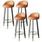 Scandinavian Living Room Low Back Stool Matte Finish Upholstered Swivel Stool Orange Black Gold 4 Piece Set Clearhalo 'Bar Furniture' 'Bar Stools' 'bar_stools' 'furn' 'furn_bar_stools' 'Furniture' 'furniture_bar_stools' 'Kitchen & Dining Furniture' 4862699