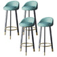 Scandinavian Living Room Low Back Stool Matte Finish Upholstered Swivel Stool Blue Black Gold 4 Piece Set Clearhalo 'Bar Furniture' 'Bar Stools' 'bar_stools' 'furn' 'furn_bar_stools' 'Furniture' 'furniture_bar_stools' 'Kitchen & Dining Furniture' 4862704