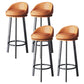 Scandinavian Living Room Low Back Stool Matte Finish Upholstered Swivel Stool Orange Black 4 Piece Set Clearhalo 'Bar Furniture' 'Bar Stools' 'bar_stools' 'furn' 'furn_bar_stools' 'Furniture' 'furniture_bar_stools' 'Kitchen & Dining Furniture' 4862707