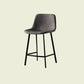Scandinavian Footrest Living Room Stool Matte Finish PU Leather Barstool Grey 1 Piece Counter Stool(26"H) Clearhalo 'Bar Furniture' 'Bar Stools' 'bar_stools' 'furn' 'furn_bar_stools' 'Furniture' 'furniture_bar_stools' 'Kitchen & Dining Furniture' 4862713