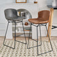 Scandinavian Footrest Living Room Stool Matte Finish PU Leather Barstool Clearhalo 'Bar Furniture' 'Bar Stools' 'bar_stools' 'furn' 'furn_bar_stools' 'Furniture' 'furniture_bar_stools' 'Kitchen & Dining Furniture' 4862716