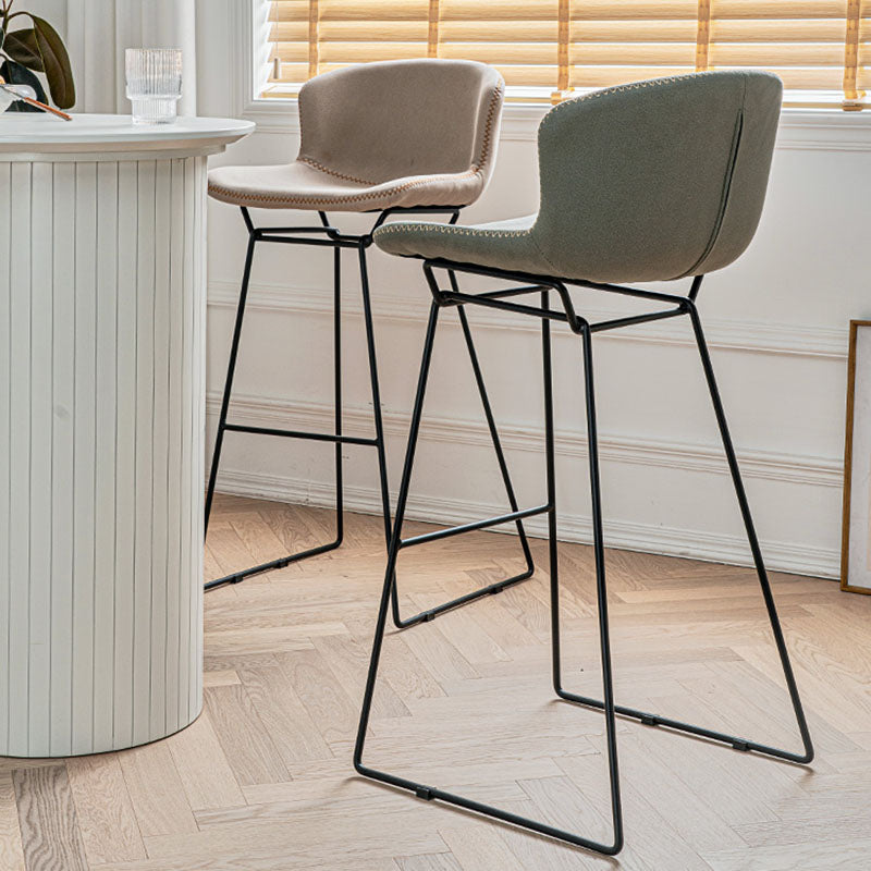 Scandinavian Footrest Living Room Stool Matte Finish PU Leather Barstool Clearhalo 'Bar Furniture' 'Bar Stools' 'bar_stools' 'furn' 'furn_bar_stools' 'Furniture' 'furniture_bar_stools' 'Kitchen & Dining Furniture' 4862732