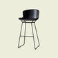 Scandinavian Footrest Living Room Stool Matte Finish PU Leather Barstool Black 1 Piece Clearhalo 'Bar Furniture' 'Bar Stools' 'bar_stools' 'furn' 'furn_bar_stools' 'Furniture' 'furniture_bar_stools' 'Kitchen & Dining Furniture' 4862743