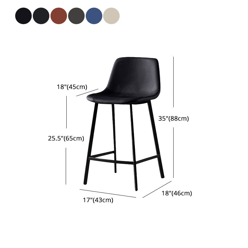 Scandinavian Footrest Living Room Stool Matte Finish PU Leather Barstool Clearhalo 'Bar Furniture' 'Bar Stools' 'bar_stools' 'furn' 'furn_bar_stools' 'Furniture' 'furniture_bar_stools' 'Kitchen & Dining Furniture' 4862748