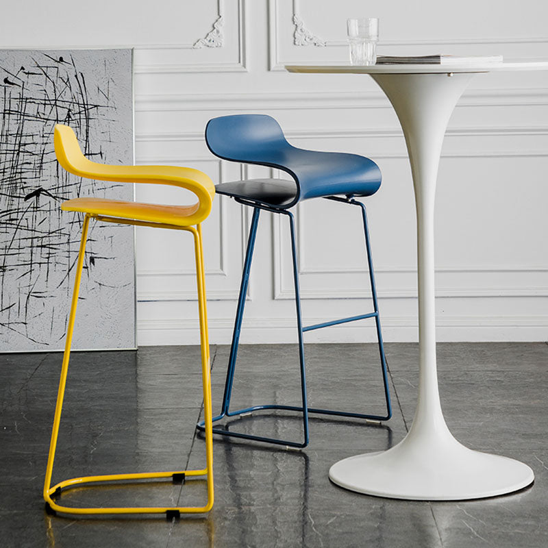 Modern Living Room Footrest Stool Matte Finish Plastic Barstool Clearhalo 'Bar Furniture' 'Bar Stools' 'bar_stools' 'furn' 'furn_bar_stools' 'Furniture' 'furniture_bar_stools' 'Kitchen & Dining Furniture' 4862775