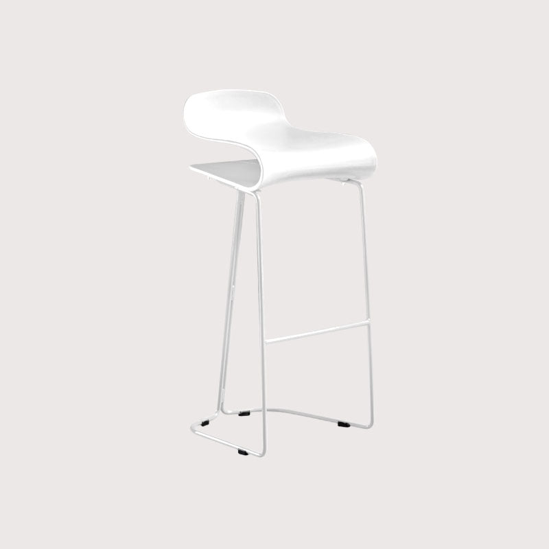 Modern Living Room Footrest Stool Matte Finish Plastic Barstool White 1 Piece Clearhalo 'Bar Furniture' 'Bar Stools' 'bar_stools' 'furn' 'furn_bar_stools' 'Furniture' 'furniture_bar_stools' 'Kitchen & Dining Furniture' 4862776