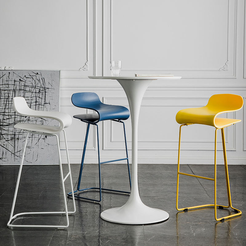 Modern Living Room Footrest Stool Matte Finish Plastic Barstool Clearhalo 'Bar Furniture' 'Bar Stools' 'bar_stools' 'furn' 'furn_bar_stools' 'Furniture' 'furniture_bar_stools' 'Kitchen & Dining Furniture' 4862787